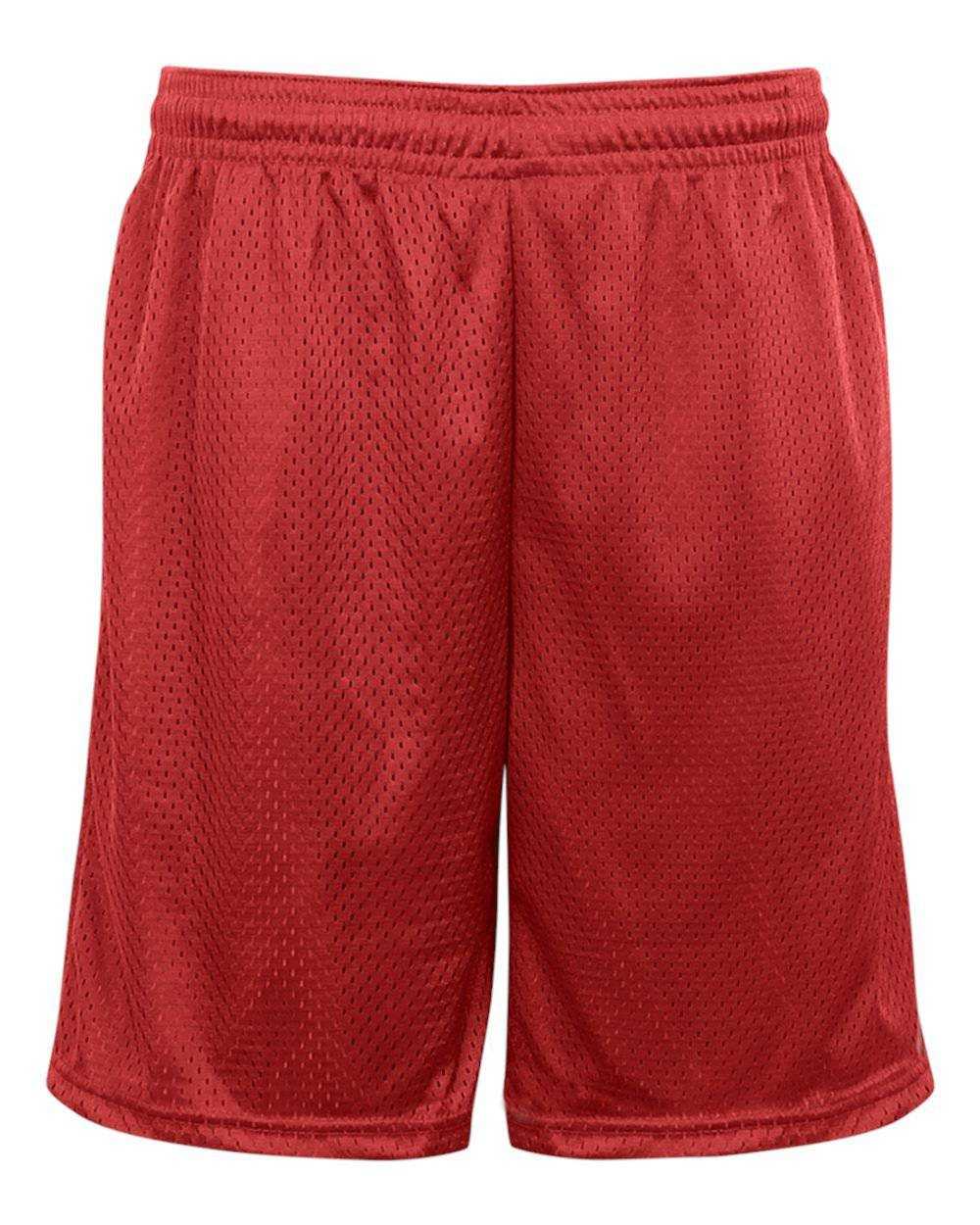 Badger Sport 7219 Pocketed Mesh Short - Red - HIT a Double - 1