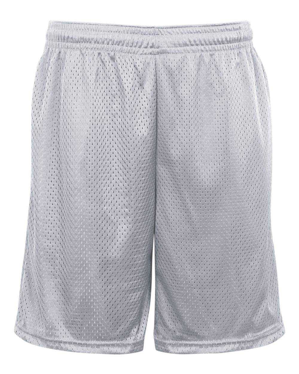 Badger Sport 7219 Pocketed Mesh Short - Silver - HIT a Double - 1