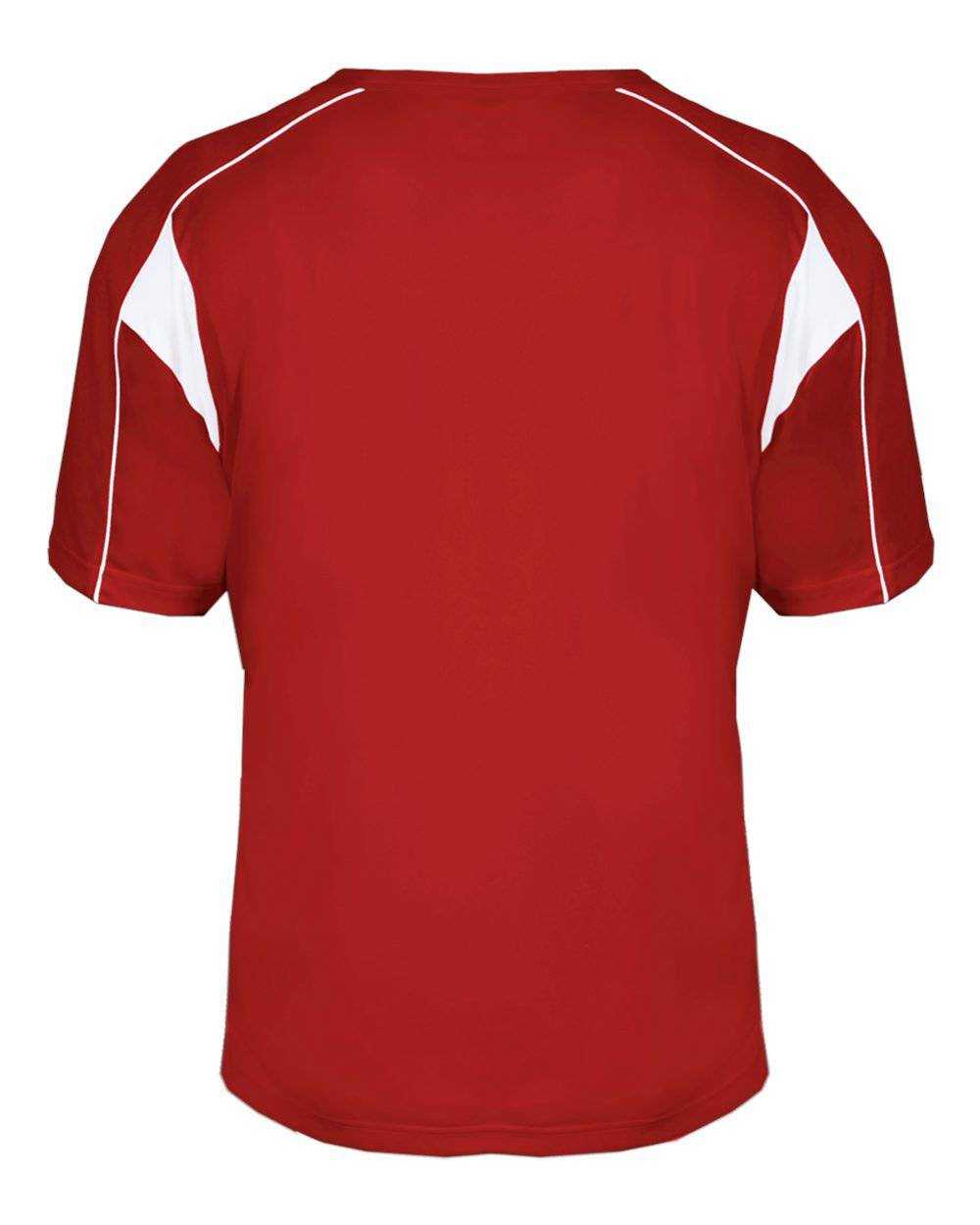 Badger Sport 7937 Adult Pro Placket - Red White - HIT a Double - 3