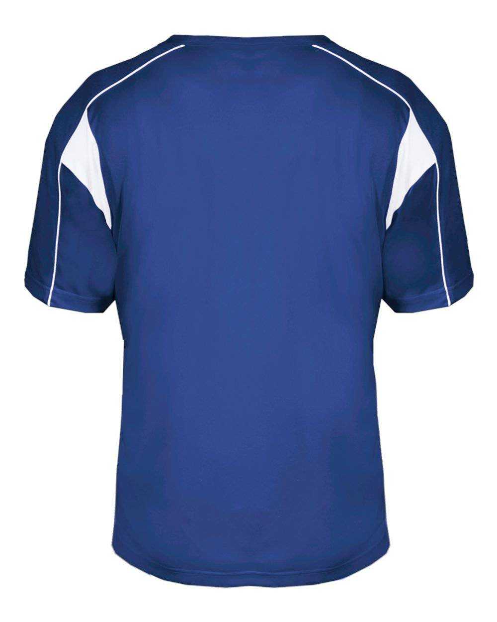 Badger Sport 7937 Adult Pro Placket - Royal White - HIT a Double - 3