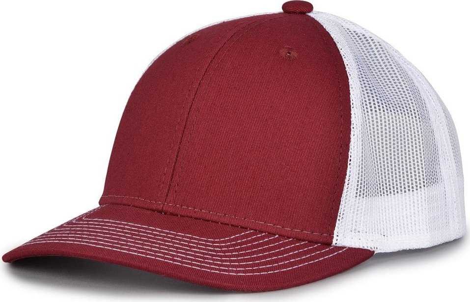 The Game GB452E Everyday Trucker Cap - Maroon White - HIT a Double