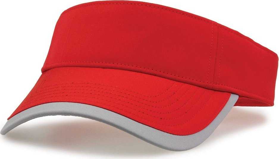 The Game GB463 Gamechanger Visor with Bill Tipping - Red Gray - HIT A Double