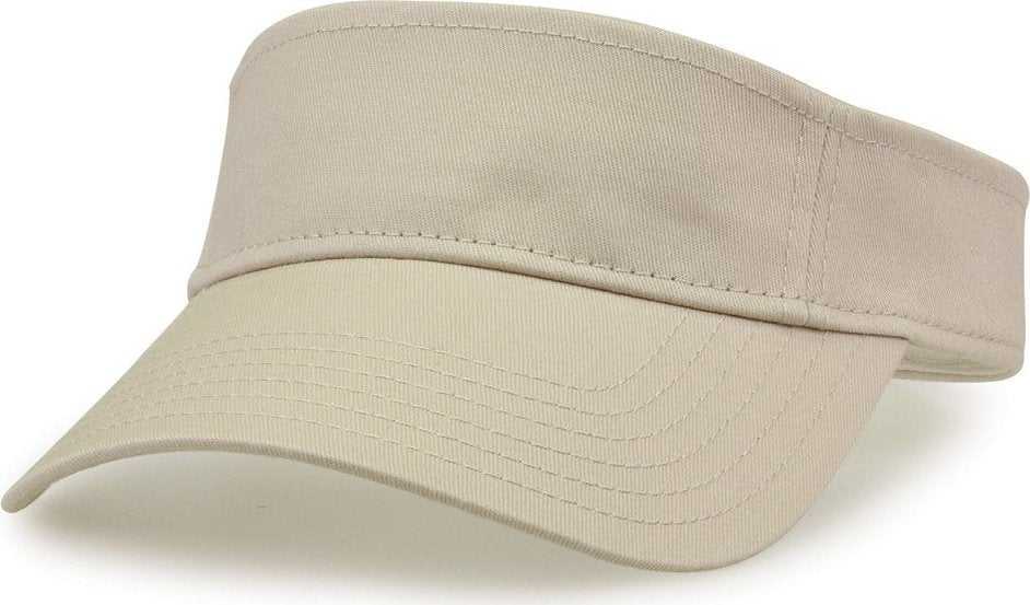 The Game GB464 Cotton Twill Visor - Stone - HIT A Double