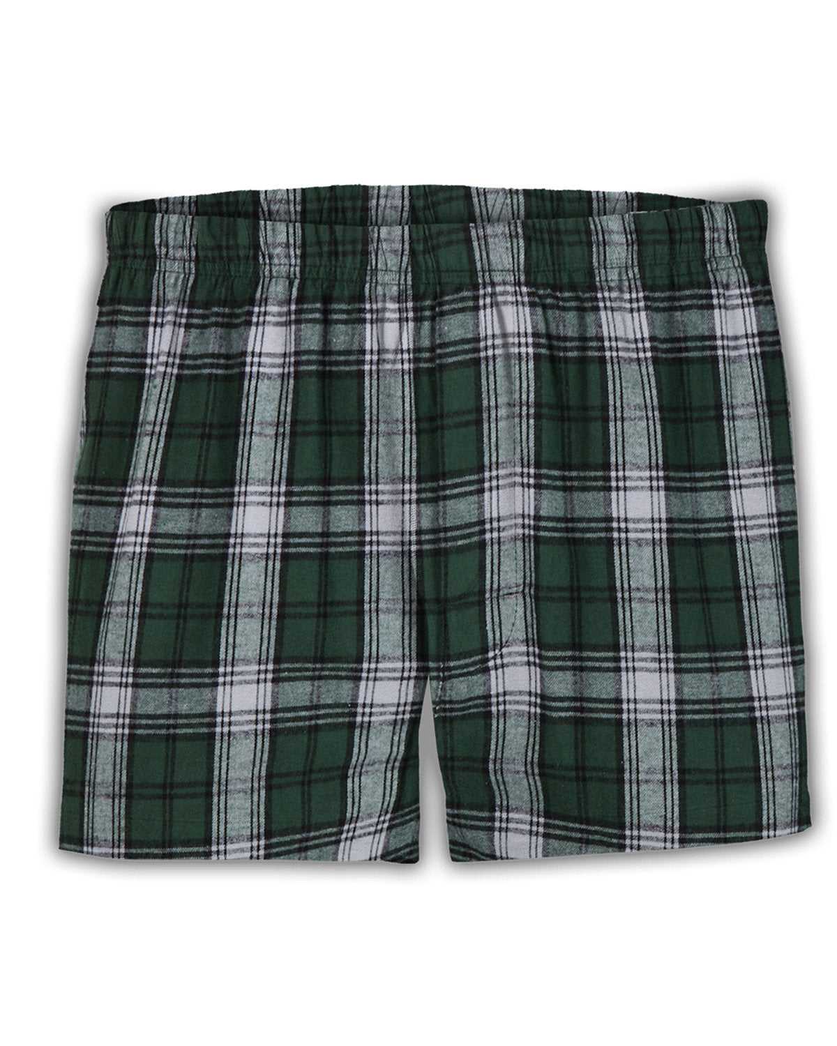 Boxercraft BM6701 Double Brushed Flannel Boxers - Green/ White - HIT a Double - 1