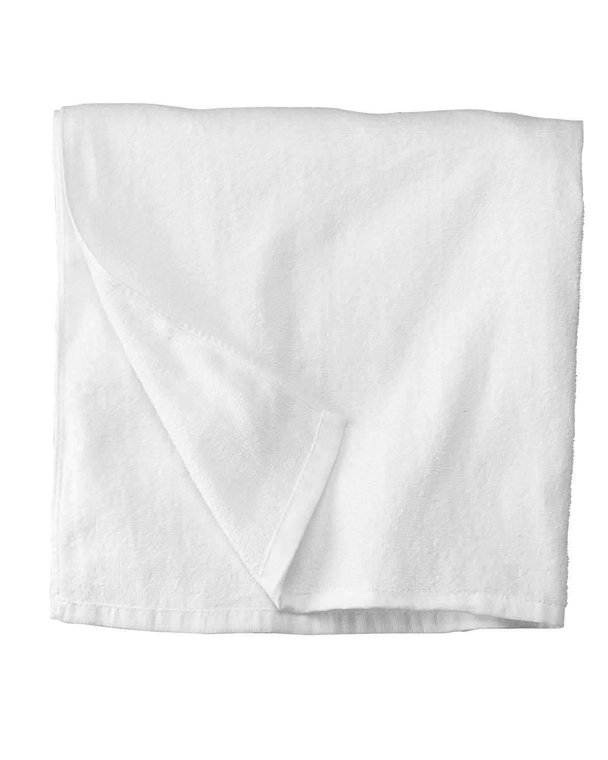 Carmel Towel Company C2858 Terry Beach Towel - White - HIT a Double - 1