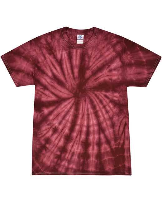 Tie-Dye CD101Y Youth 54 oz 100% Cotton Spider T-Shirt - Spider Burgundy - HIT a Double
