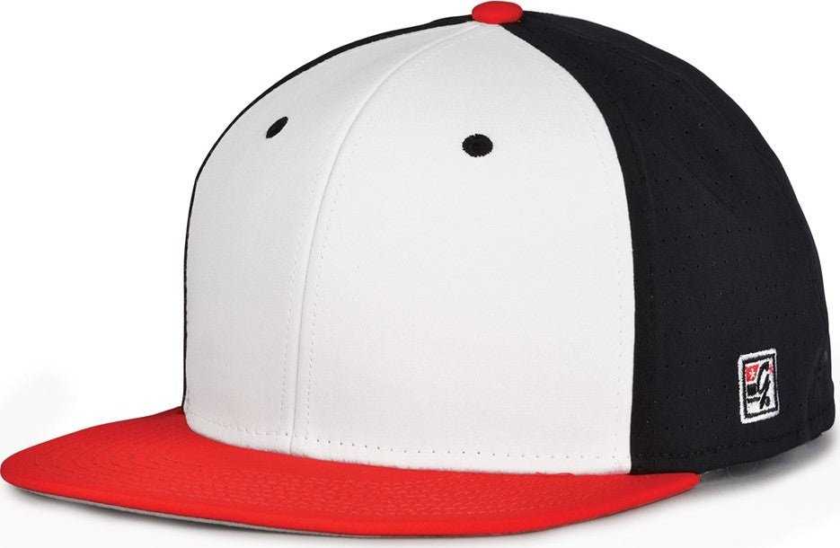 The Game GB998 Perforated GameChanger Cap - White Black Red - HIT A Double