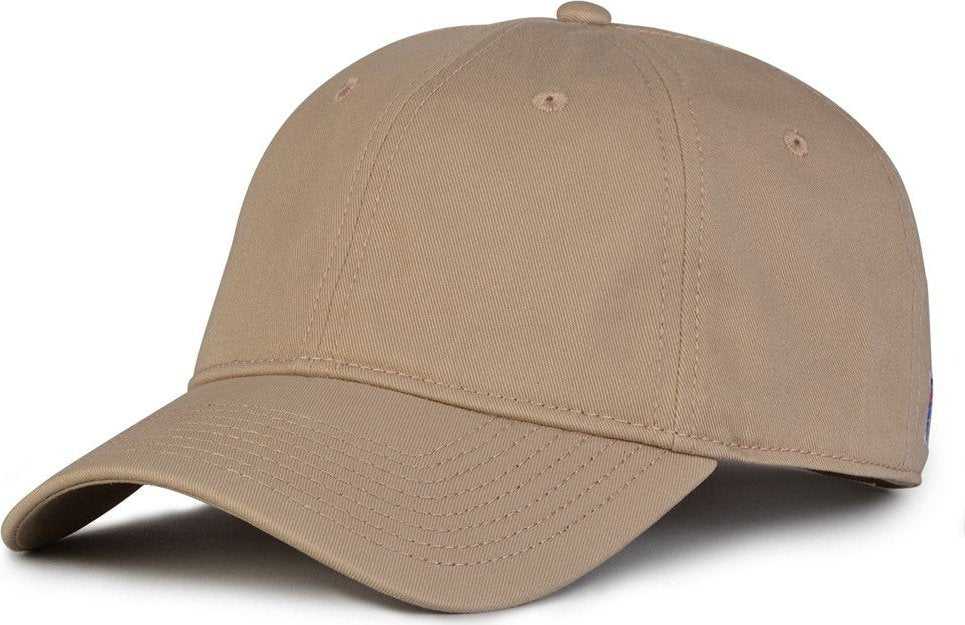 The Game GB210 Classic Relaxed Garment Washed Twill Cap - Khaki - HIT A Double