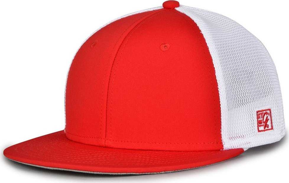 The Game GB437 Diamond Mesh Cap - Red White - HIT A Double