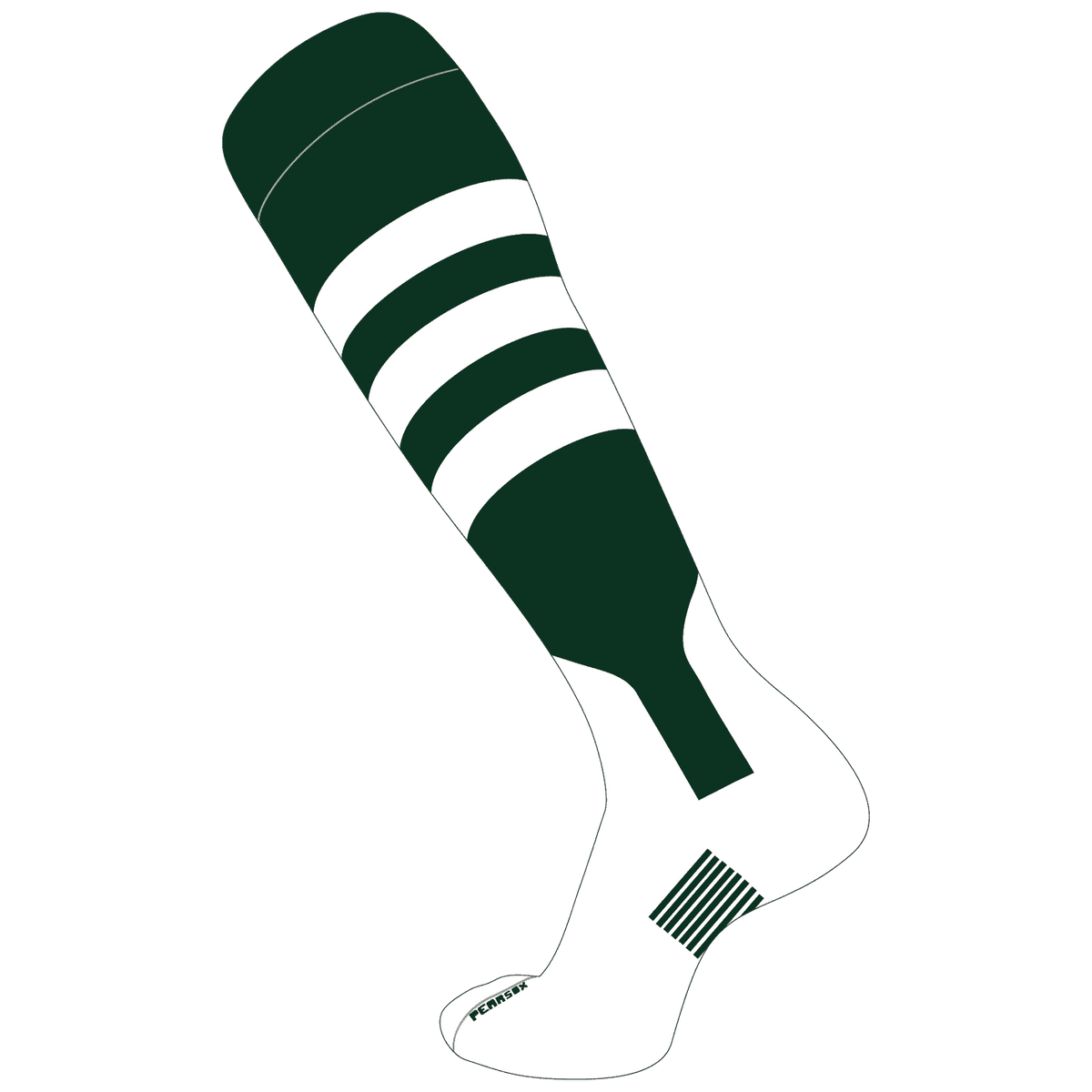 Pearsox Double Play Knee Hight Socks - Forest White - HIT a Double