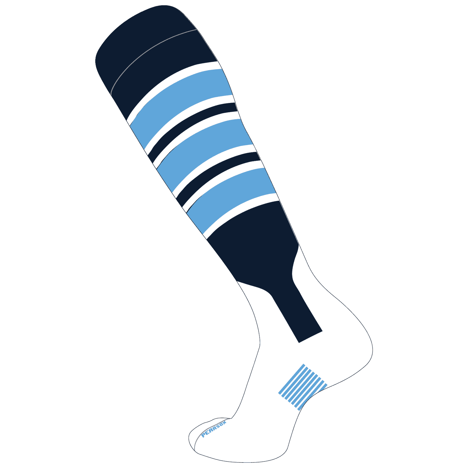 Pearsox Double Play Knee Hight Socks - Navy Sky White - HIT a Double