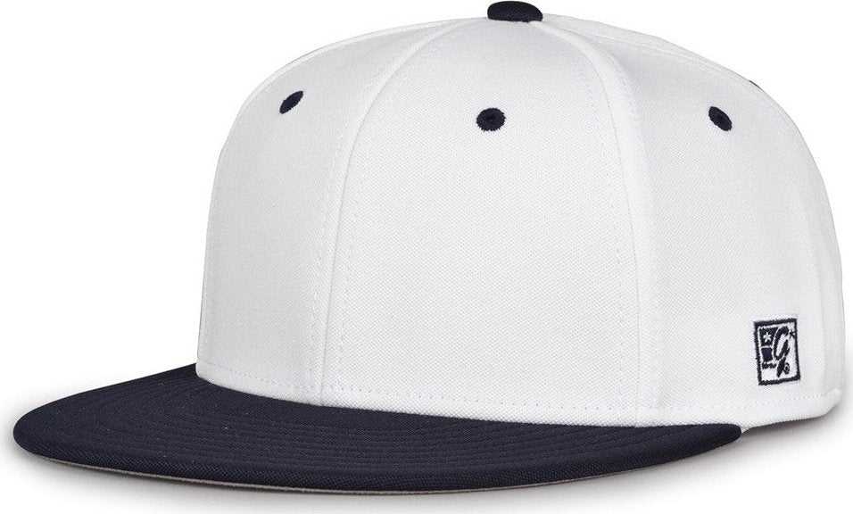 The Game GB997 Pro Shape GameChanger Cap - White Navy - HIT A Double