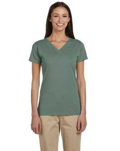Econscious EC3052 Ladies&#39; 100% Organic Cotton Short-Sleeve V-Neck T-Shirt - Blue Sage - HIT a Double