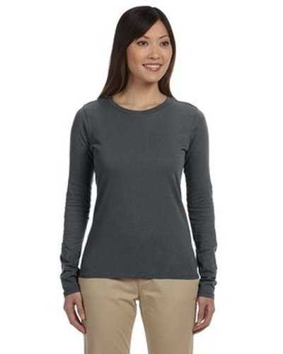 Econscious EC3500 Ladies&#39; 100% Organic Cotton Long-Sleeve T-Shirt - Charcoal - HIT a Double