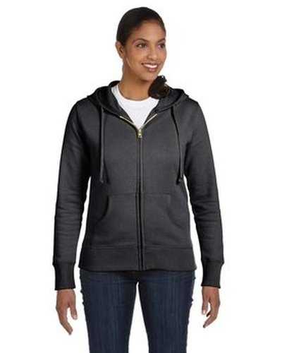 Econscious EC4501 Ladies' Organic Recycled Full-Zip Hooded Sweatshirt - Charcoal - HIT a Double
