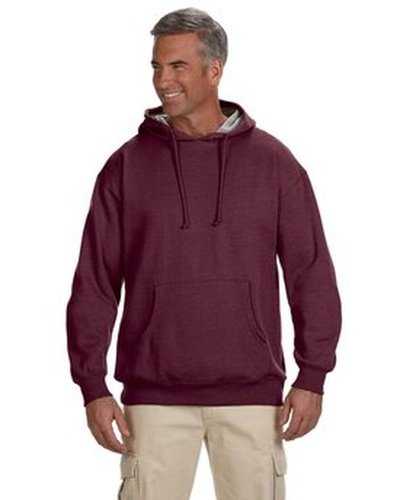 Econscious EC5570 Adult Organic Recycled Heathered Fleece Pullover Hooded Sweatshirt - Berry - HIT a Double