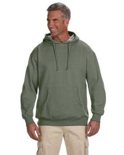 Econscious EC5570 Adult Organic Recycled Heathered Fleece Pullover Hooded Sweatshirt - Military Green - HIT a Double