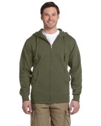 Econscious EC5650 Men&#39;s Organic Recycled Full-Zip Hooded Sweatshirt - Jungle - HIT a Double