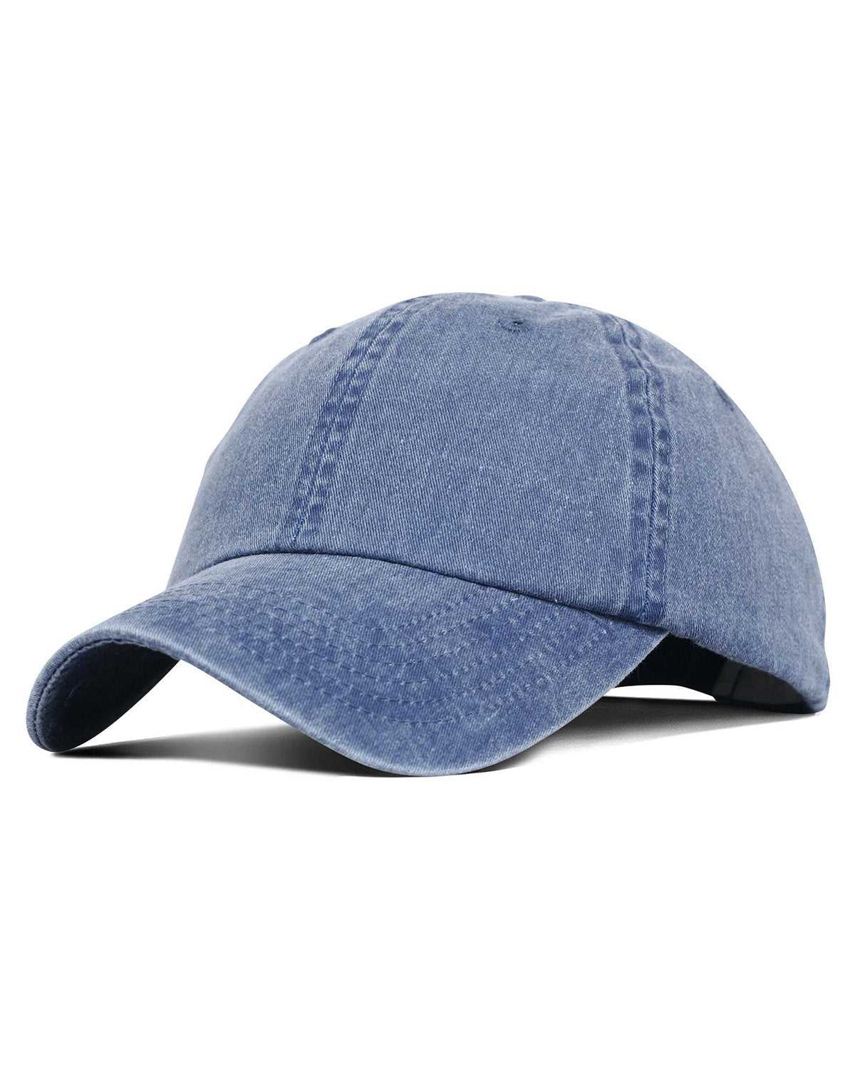Fahrenheit F470 Promotional Pigment Dyed Washed Cotton Cap - Blue - HIT a Double - 1