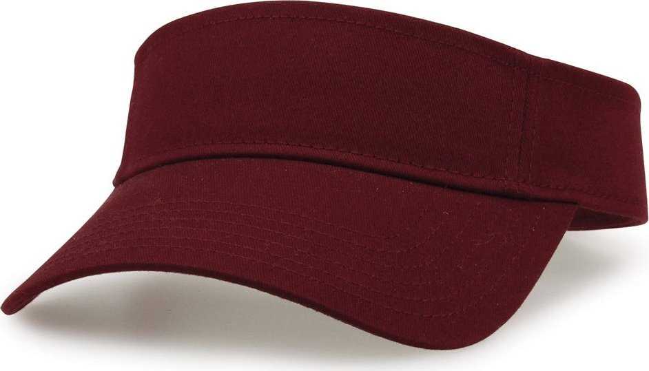 The Game GB464 Cotton Twill Visor - Maroon - HIT A Double