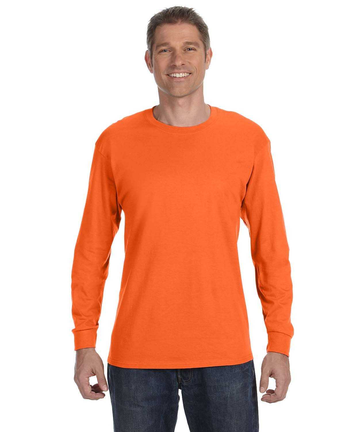 Gildan 5400 Heavy Cotton Long Sleeve T-Shirt - Orange - HIT a Double - 1
