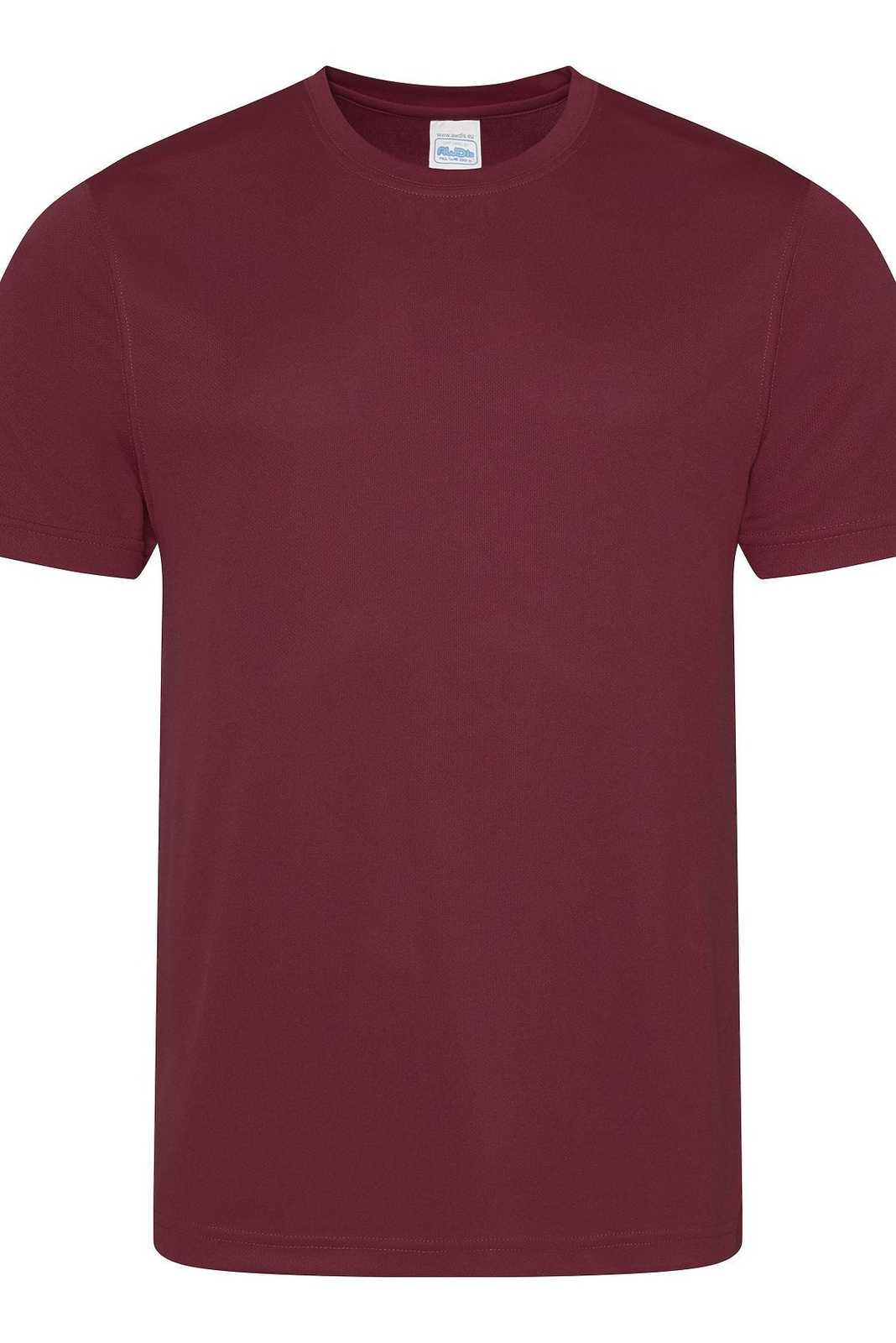 Just Cool JCA001 Cool Tee - Burgundy - HIT a Double