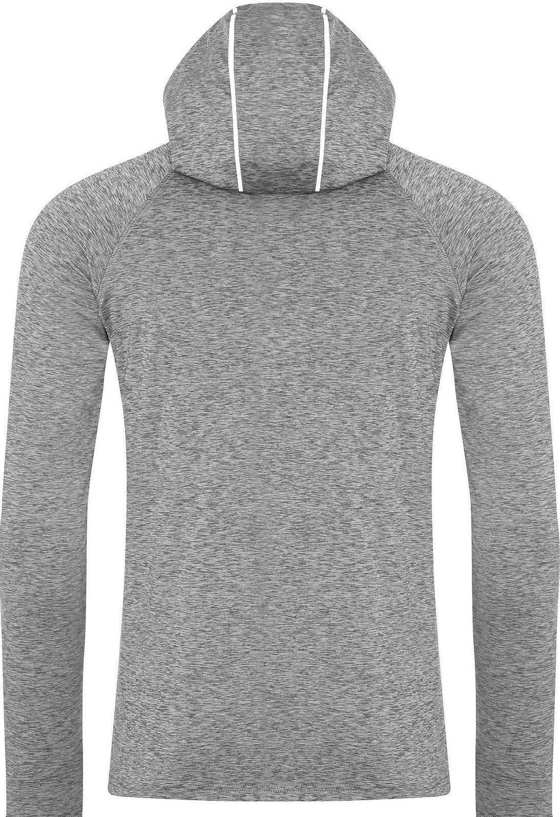 Just Cool JCA037 Mens Cool Cowl Neck Top - Grey Melange - HIT a Double