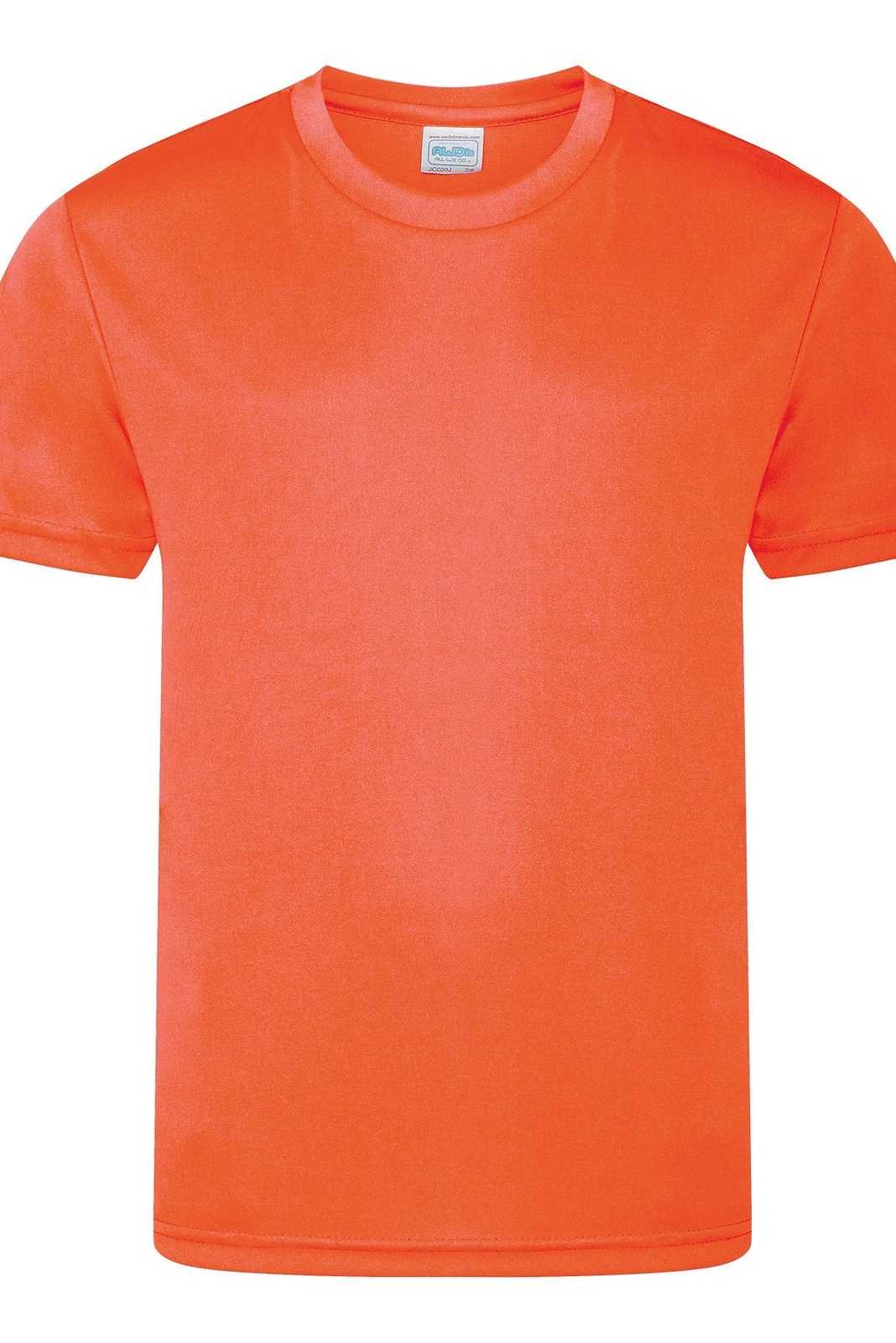 Just Cool JCY001 Youth Cool Tee - Electric Orange - HIT a Double