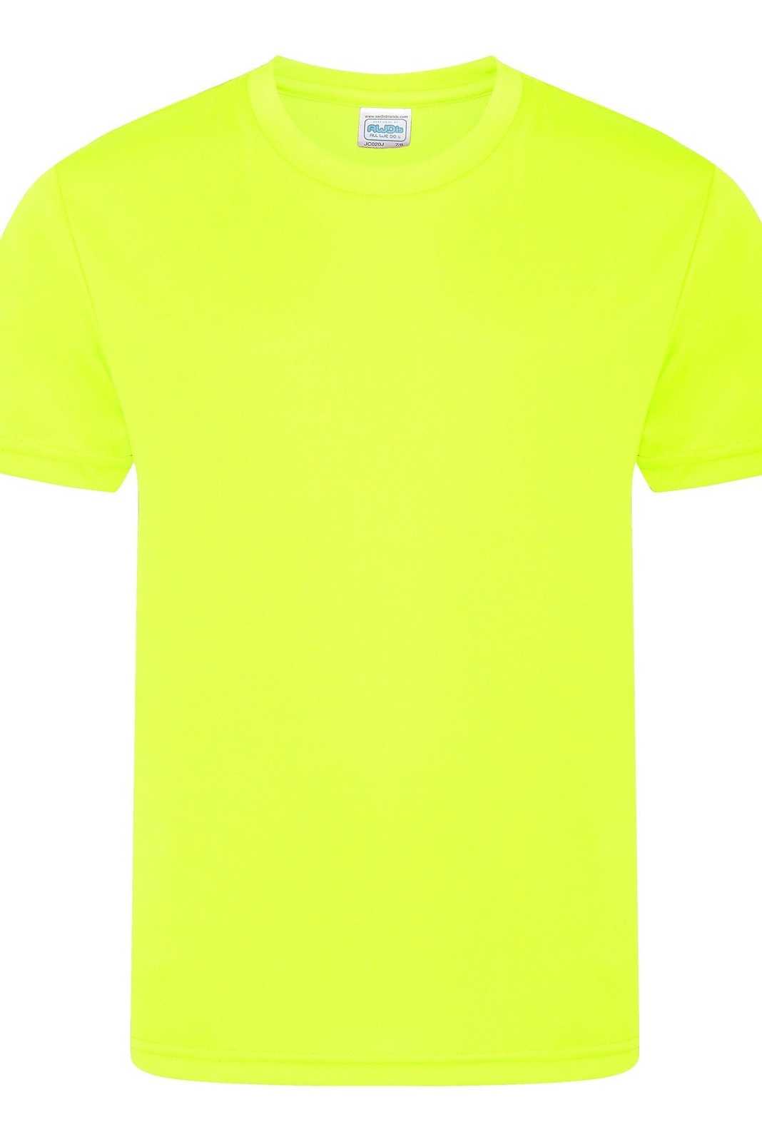 Just Cool JCY001 Youth Cool Tee - Elec Yellow - HIT a Double