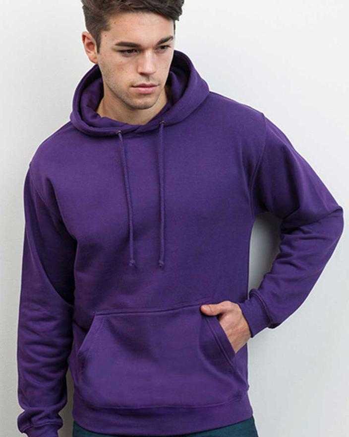 Just Hoods JHA001 College Hoodie - Purple - HIT a Double