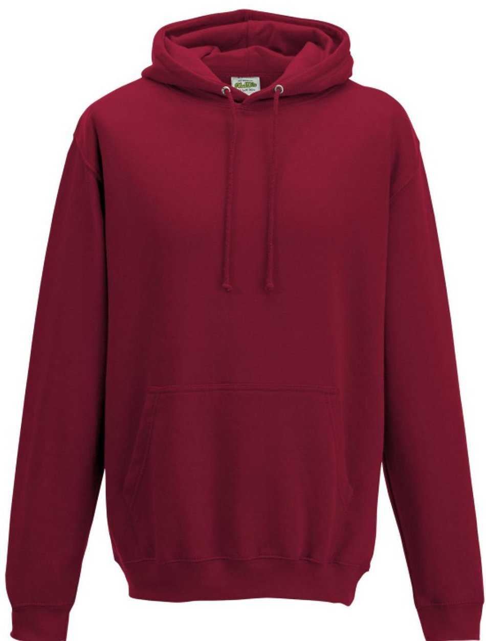Just Hoods JHA001 College Hoodie - Red Hot Chilli - HIT a Double