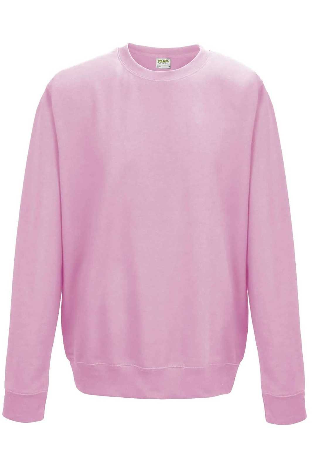 Just Hoods JHA030 College Sweat Crew Neck - Baby Pink - HIT a Double