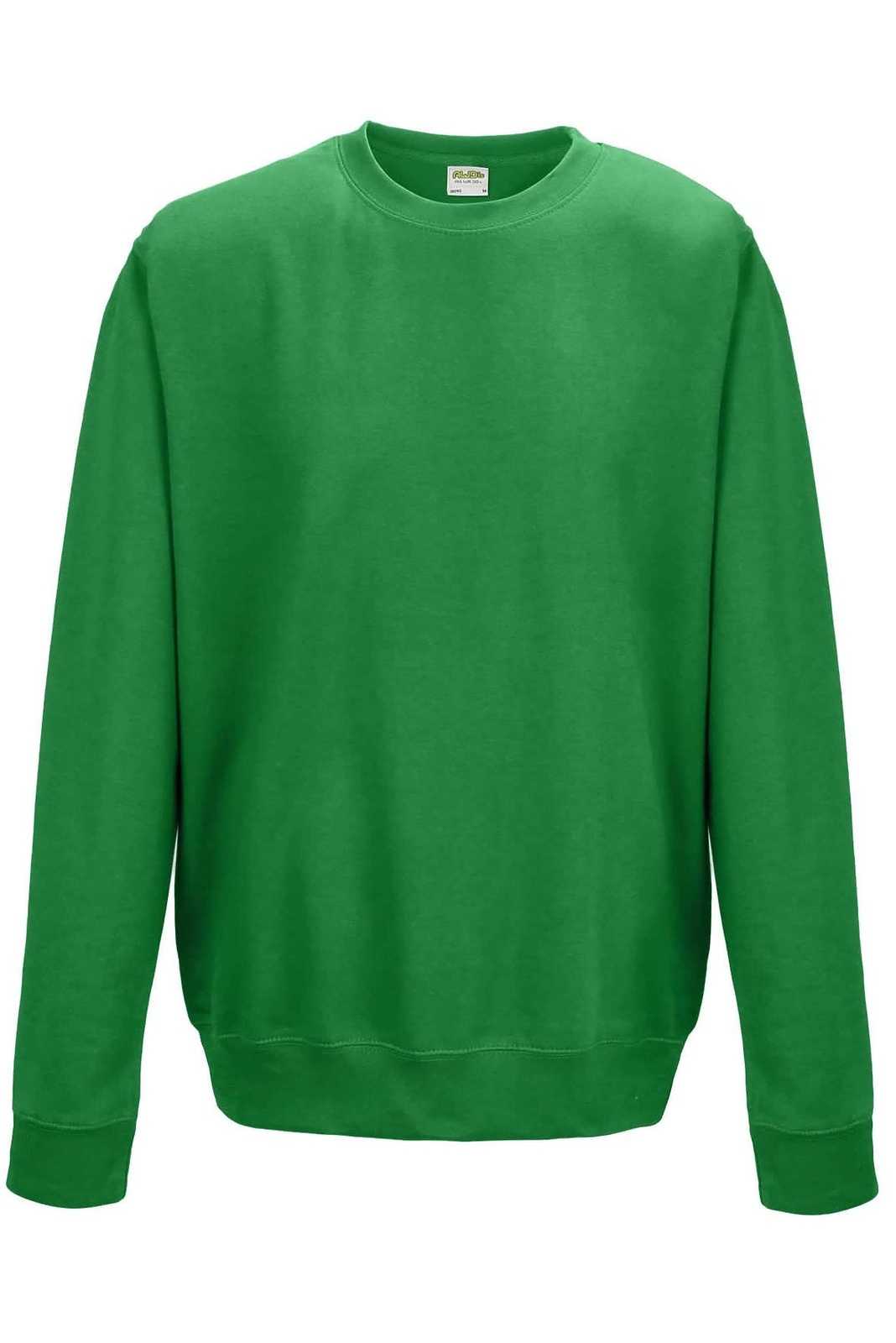 Just Hoods JHA030 College Sweat Crew Neck - Kelly Green - HIT a Double