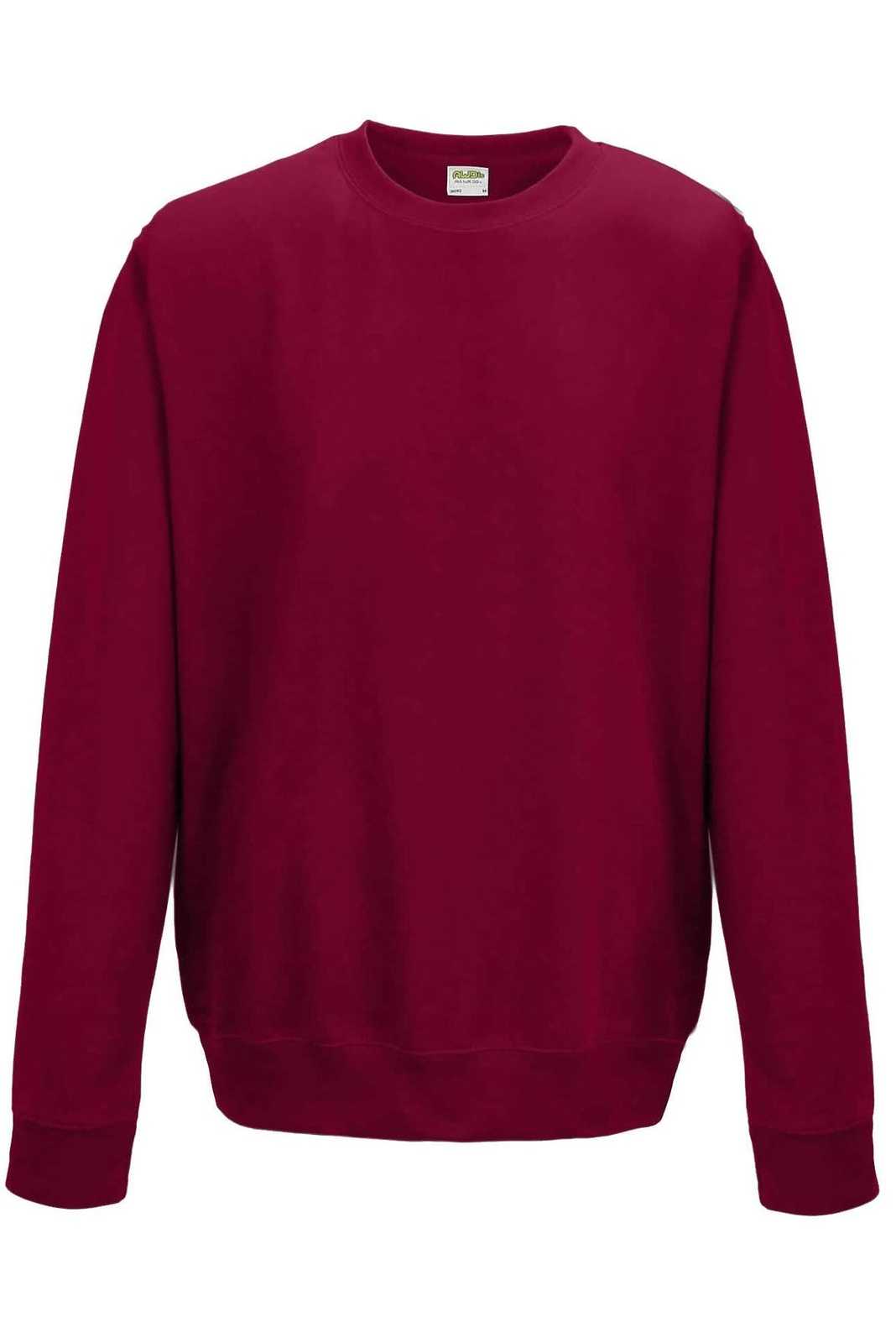 Just Hoods JHA030 College Sweat Crew Neck - Red Hot Chilli - HIT a Double