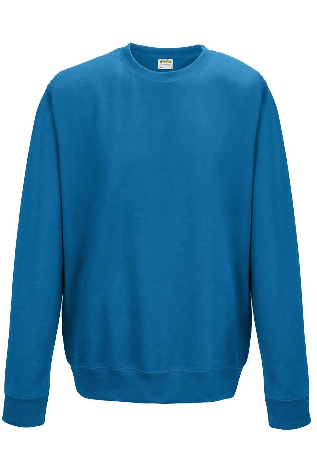 Just Hoods JHA030 College Sweat Crew Neck - Sapphire Blue - HIT a Double