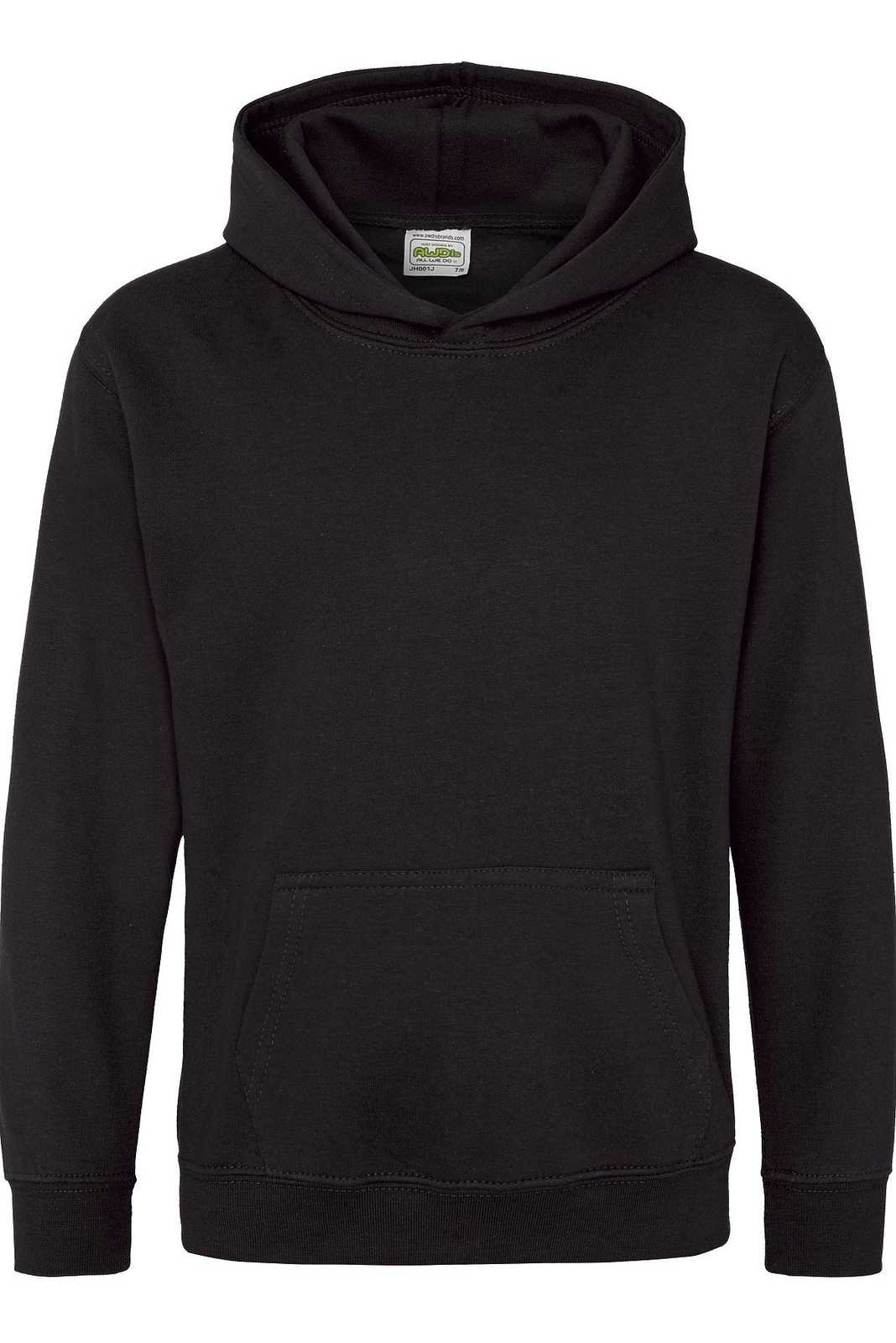 Just Hoods JHY001 Youth College Hoodie - Jet Black - HIT a Double