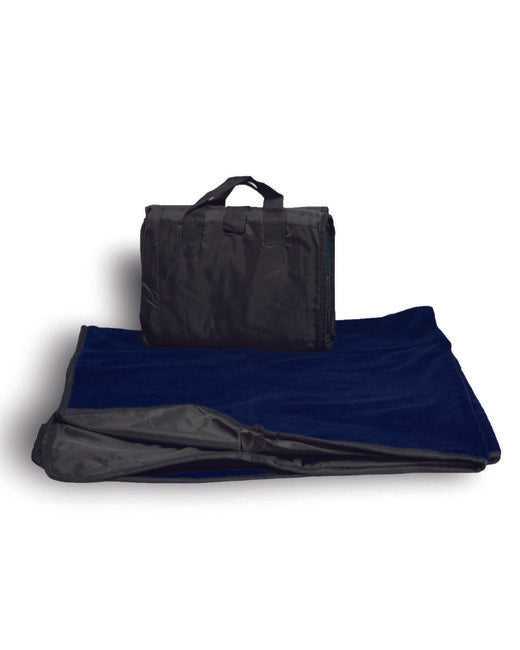 Alpine Fleece 8701 Polyester Nylon Picnic Blanket - Navy - HIT a Double