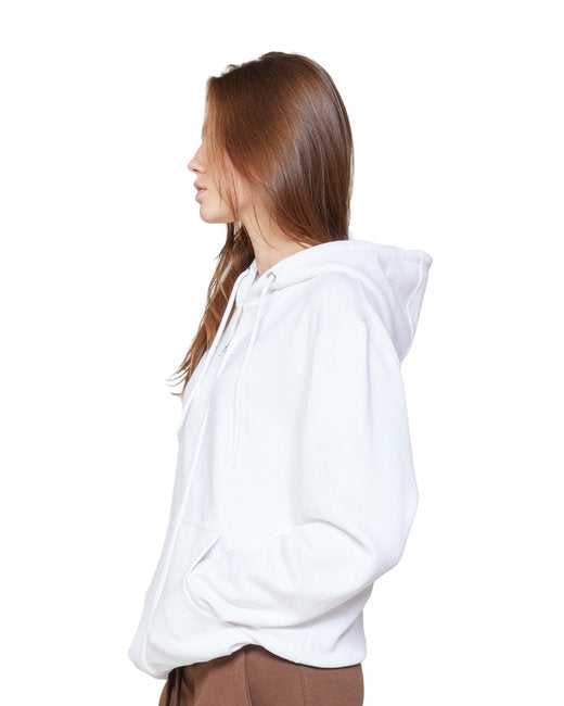 Lane Seven LS14003 Unisex Premium Full-Zip Hooded Sweatshirt - White - HIT a Double