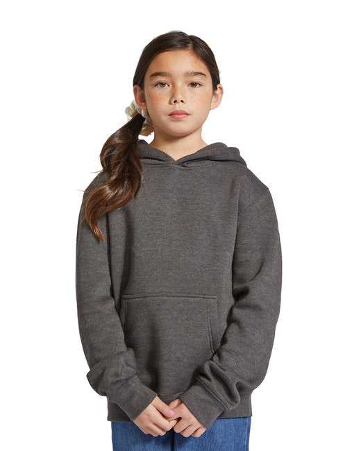 Lane Seven LS1401Y Youth Premium Pullover Hooded Sweatshirt - Charcoal Heather - HIT a Double