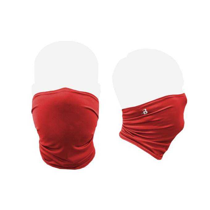 Badger Sport 1900 Performance Face Shield - Red - HIT a Double - 1