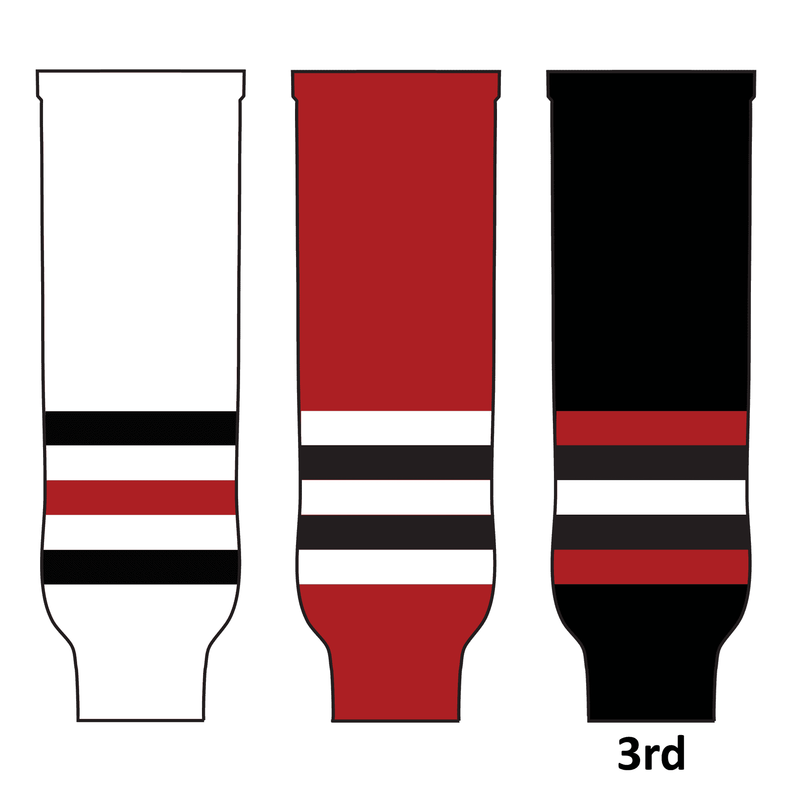 Pearsox Pro Weight NHL Team Hockey Socks - Chicago Red - HIT a Double
