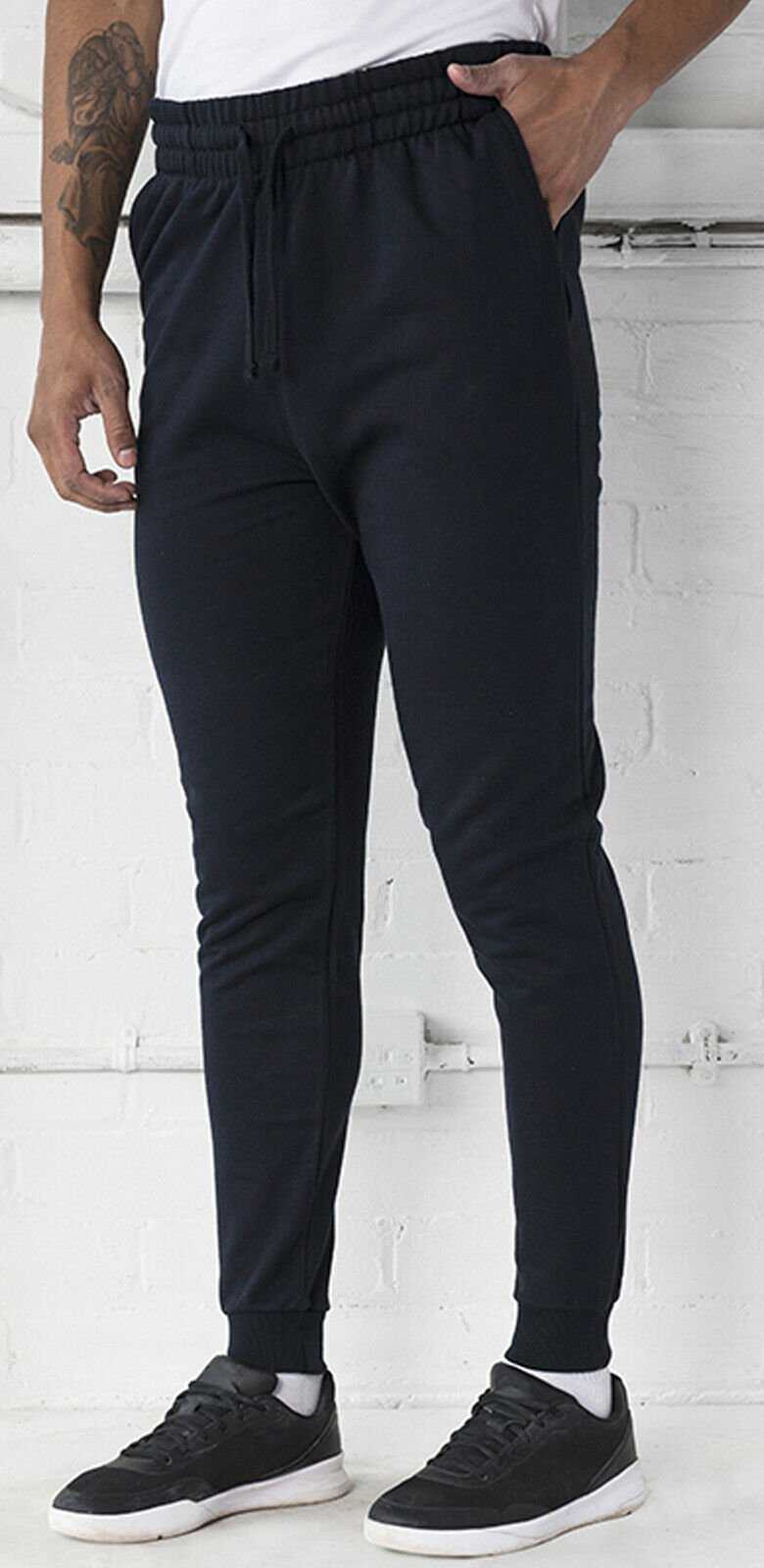 Just Hoods JHA074 Tappered Track Pant - Jet Black - HIT a Double