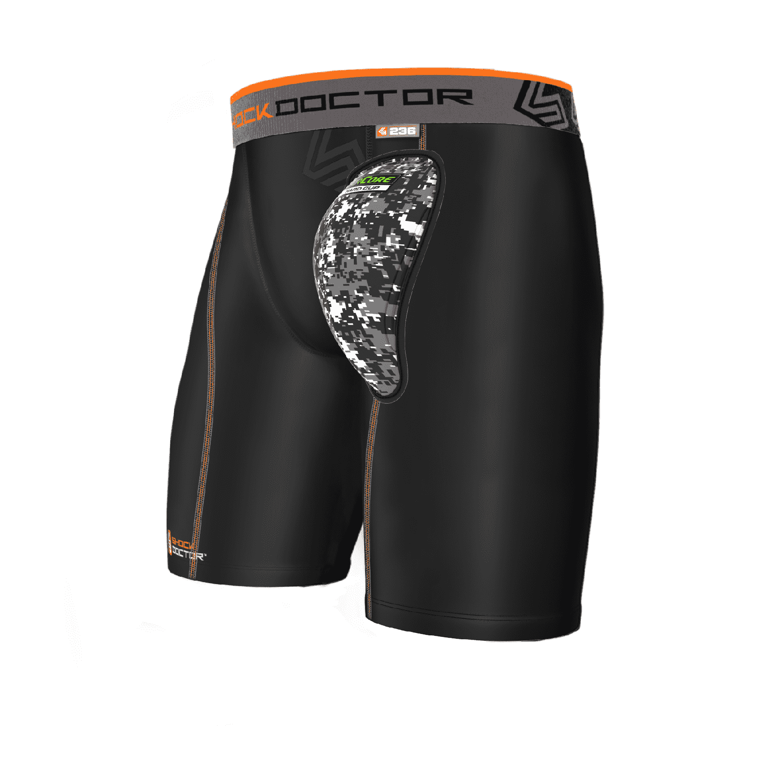Shock Doctor 235 Compression Short w/AirCore Hard Cup Adult - Black - HIT a Double