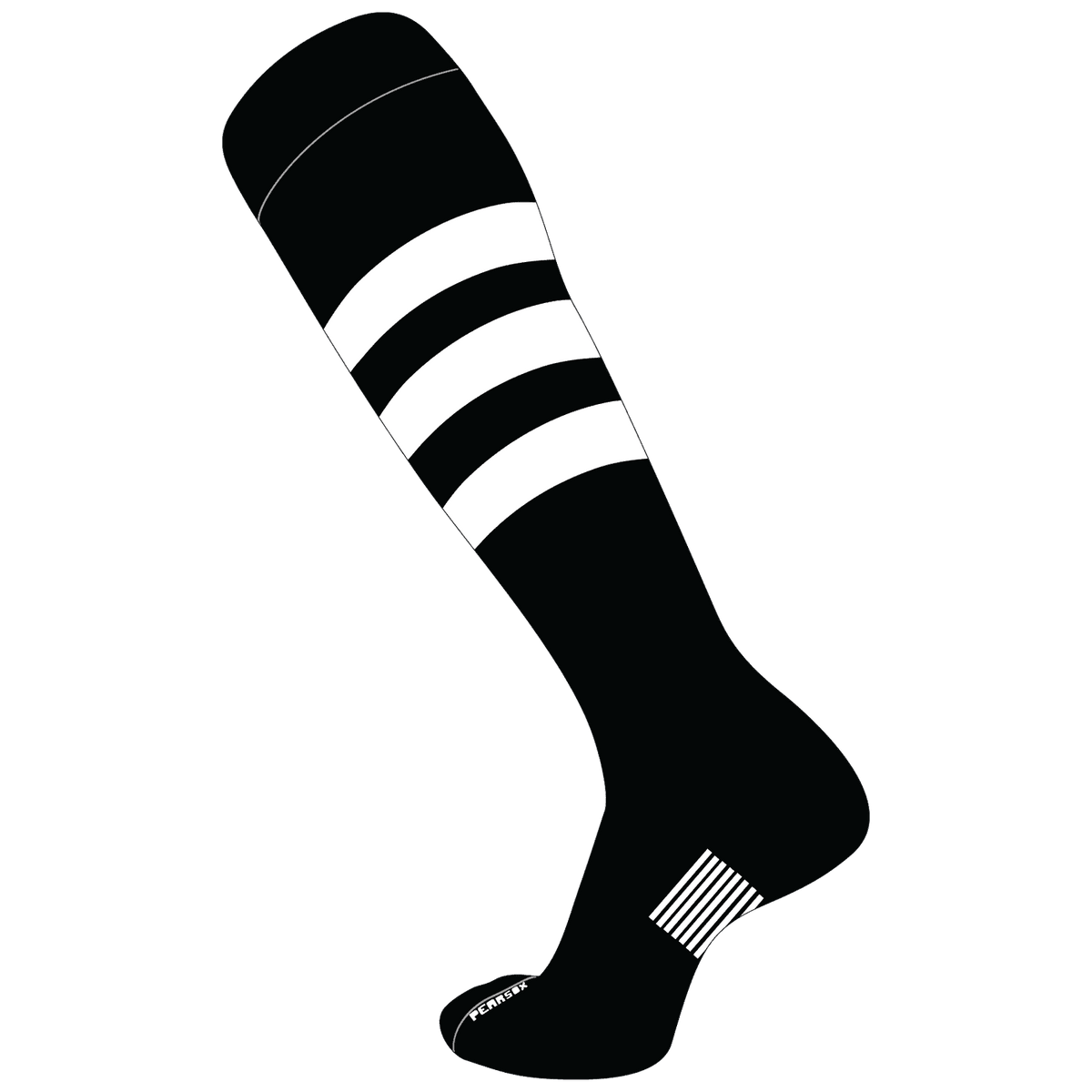 Pearsox Slugger Knee High Socks - Black White - HIT a Double