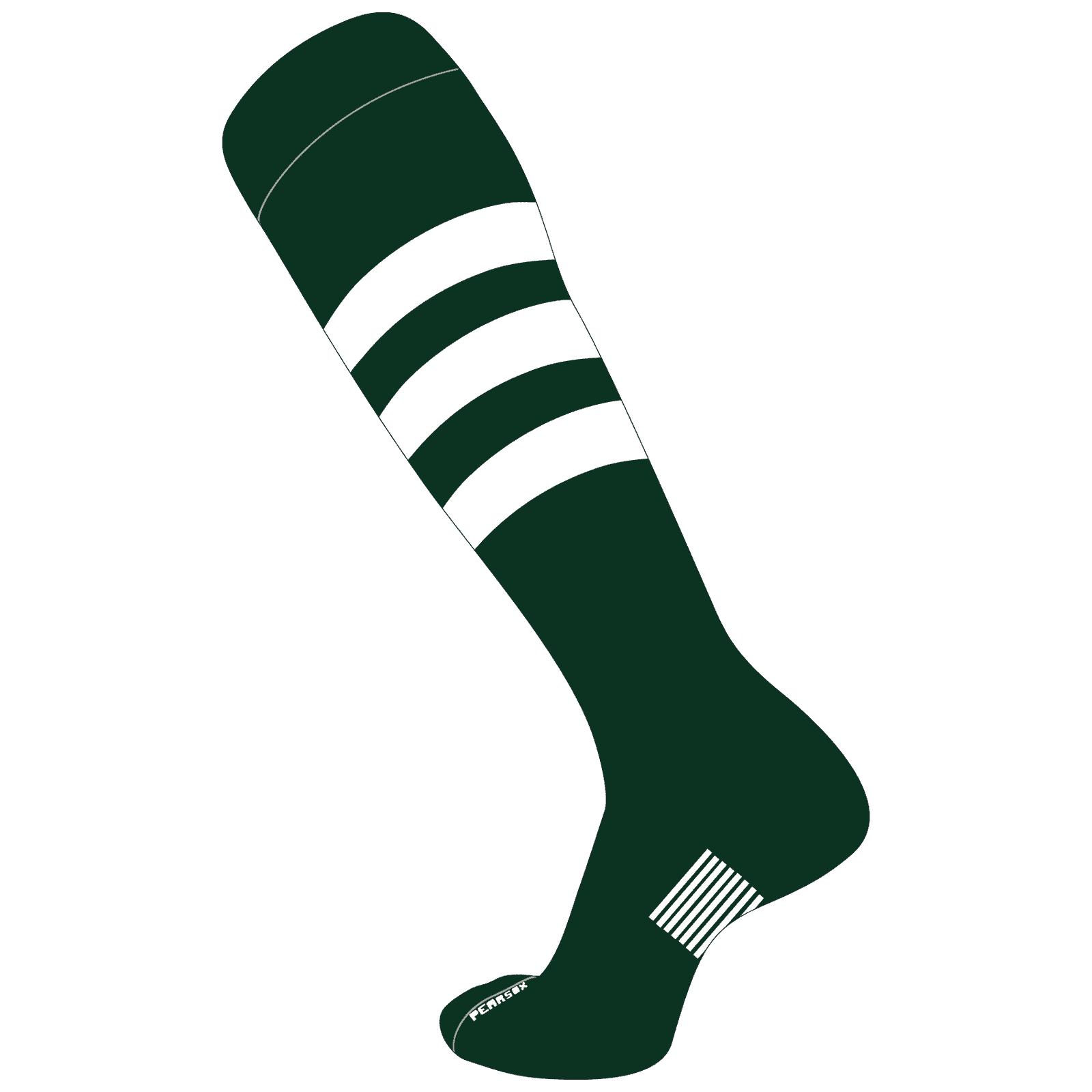 Pearsox Slugger Knee High Socks - Forest White - HIT a Double