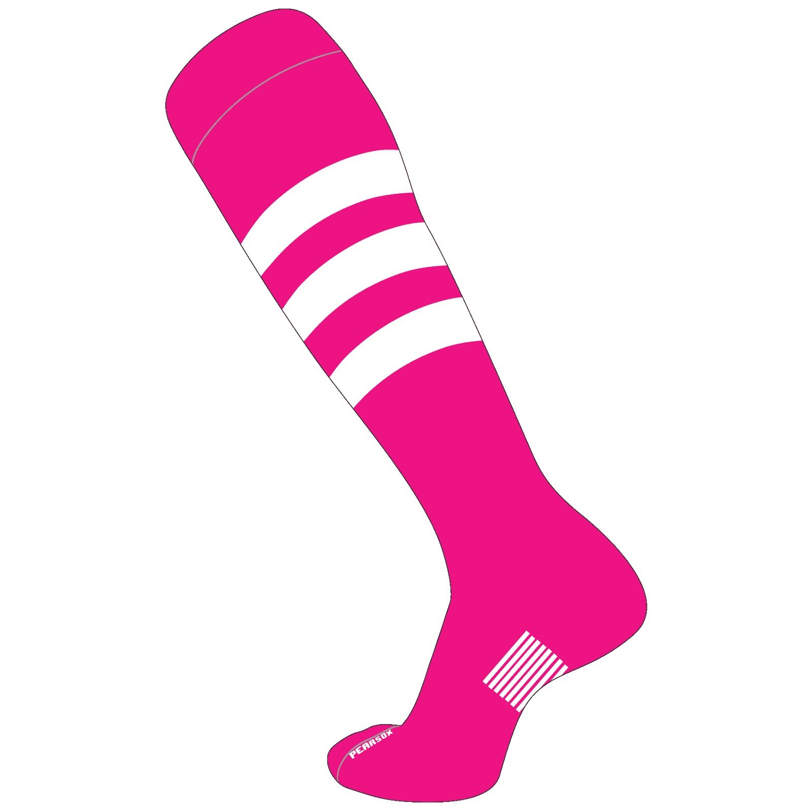 Pearsox Slugger Knee High Socks - Neon Pink White - HIT a Double