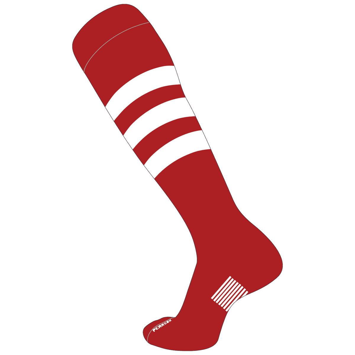 Pearsox Slugger Knee High Socks - Scarlet White - HIT a Double