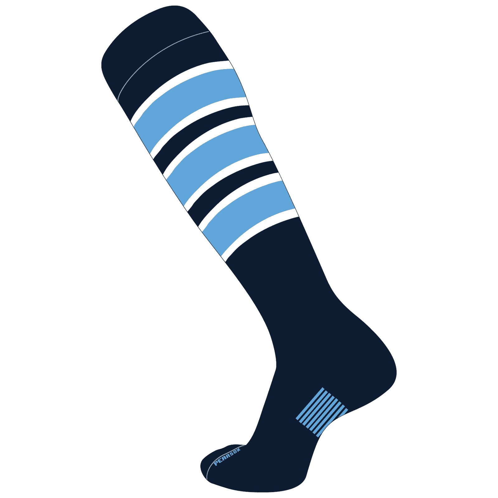 Pearsox Slugger Knee High Socks - Navy Sky White - HIT a Double