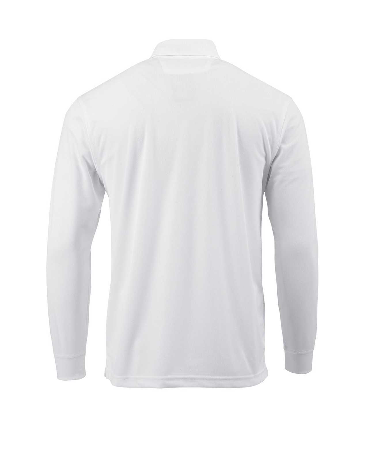 Paragon 110 Adult Long Sleeve Mesh Polo - White - HIT a Double
