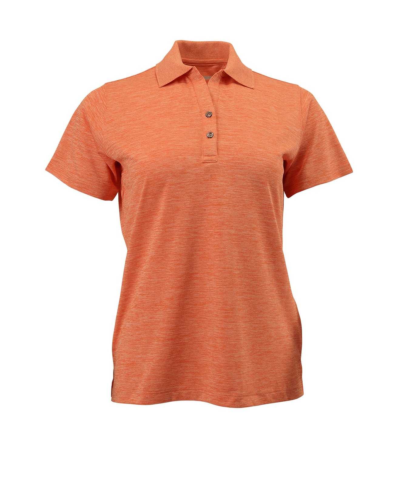 Paragon 131 Ladies Performance Striated Polo - Tangerine Heather - HIT a Double